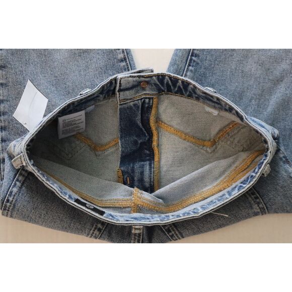 Adriano Goldschmied WMN Sz 26 Blue Chevron Isabelle HR Straight Crop Jeans - Picture 4 of 12